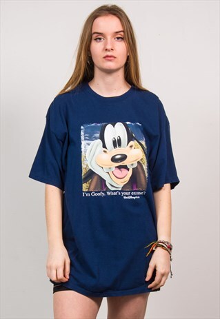 DISNEY GOOFY T-SHIRT NAVY BLUE OVERSIZED