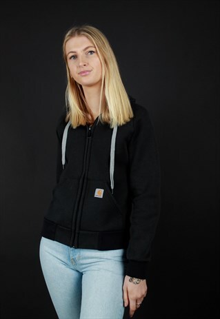 90S CARHARTT BLACK WORKWEAR HOODIE