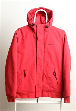 Vintage Carhartt Padded Hooded Jacket Red
