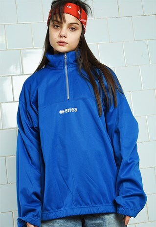 VINTAGE 90S ERREA LOGO SLOGAN POLYESTER SWEATSHIRT JUMPER