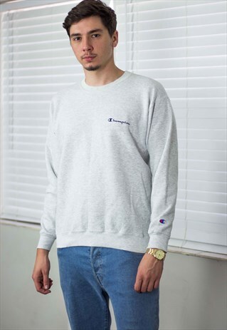 VINTAGE CHAMPION SWEATSHIRT JUMPER LOGO 90S M 13.6