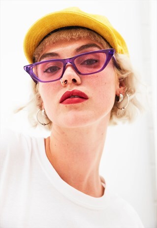 JULIA - SQUARE CAT EYE PURPLE SUNGLASSES