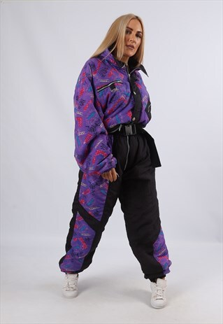 VINTAGE FULL SKI SUIT SPORTS TALL LENGTH UK 18 XXL (Y2Y)