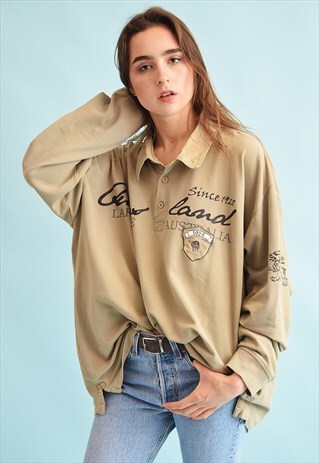 90'S RETRO SLOGAN NEUTRAL OVERSIZED NORMCORE JUMPER TOP