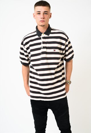 VINTAGE TOMMY HILFIGER STRIPED POLO SHIRT