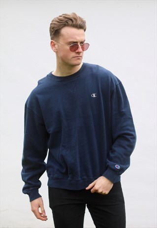 CHAMPION USA MINIMALIST MIDNIGHT BLUE SWEATSHIRT