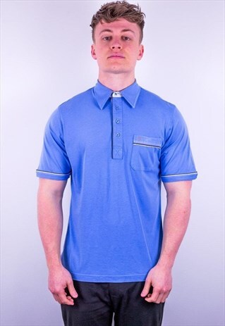 VINTAGE FARAH POLO SHIRT IN BLUE