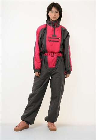 VINTAGE 90'S SKIING FULL SKI SUIT SNOW UK M 38 36 3000