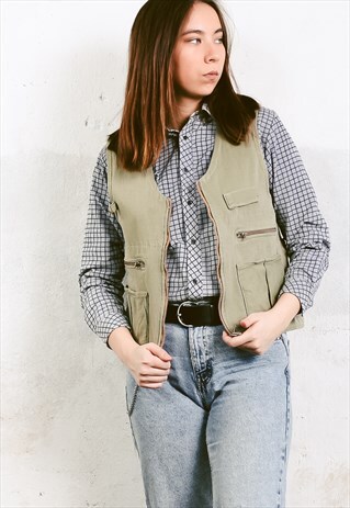 VINTAGE 90S WOMEN'S UTILITY VEST