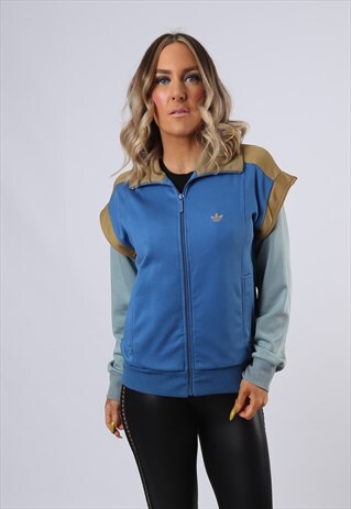80'S ADIDAS TRACK SUIT TOP JACKET UK 12 (FBFQ)