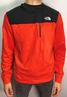Vintage North Face sweatshirt in orange and black (L)