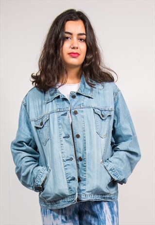 VINTAGE 90'S LEVI'S LIGHT BLUE FADED DENIM JACKET