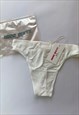 VINTAGE Y2K BRAND NEW WITH TAGS MISS SIXTY WHITE THONG