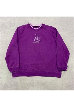 Vintage Christmas Sweatshirt Women's M