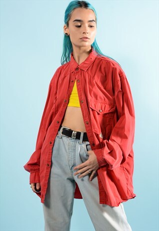 VINTAGE RED DENIM SHIRT