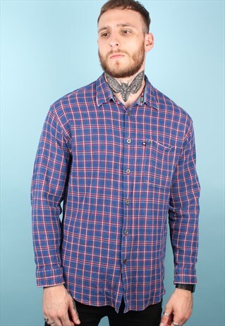 VINTAGE TOMMY HILFIGER CHECKED SHIRT ASM1238