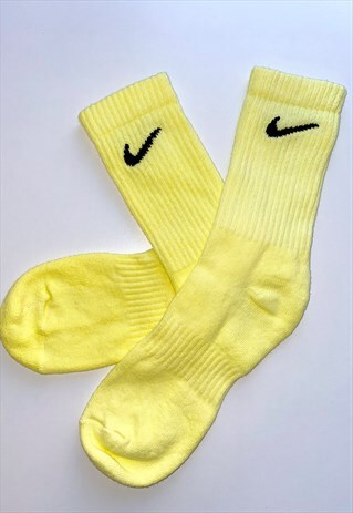 NIKE UNISEX FULL CREW TIE DYE SOCKS YELLOW
