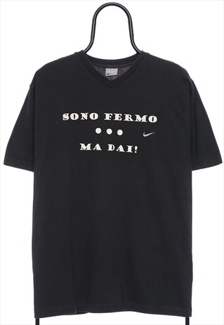 Vintage Nike Sono Fermo Graphic Black TShirt Mens