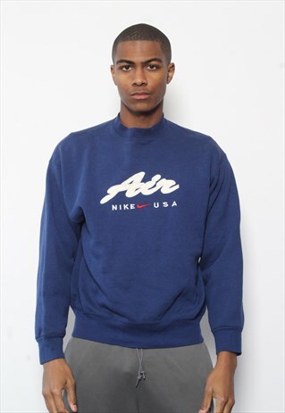 VINTAGE NIKE AIR LOGO SWEATSHIRT NAVY BLUE