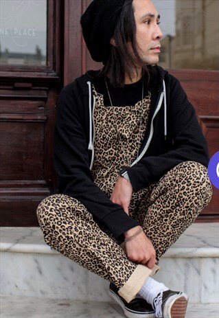 NATURAL LEO UNISEX STRETCHY GRUNGE DUNGAREES