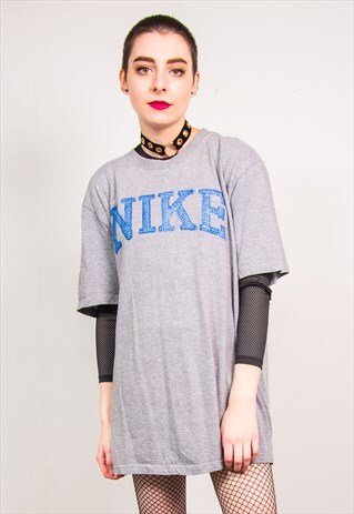 NIKE VINTAGE 90'S GREY OVERISZED SHORT SLEEVE T-SHIRT