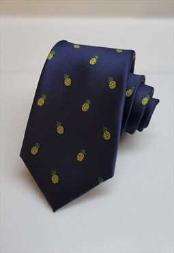 Pineapple Pattern Ties in Blue color