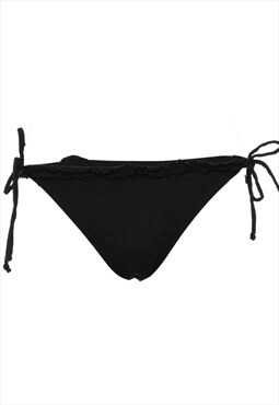 Vintage Black Classic Plain Bikini Bottoms - L