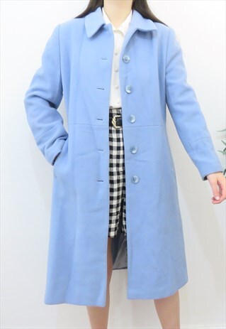 powder blue wool coat