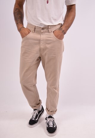 VALENTINO MENS VINTAGE TROUSERS W33 L30 BEIGE 90S