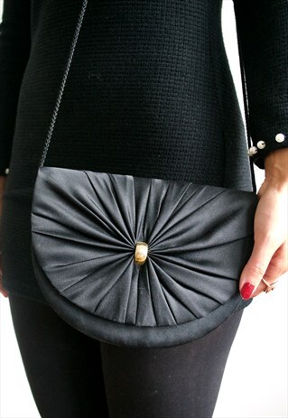 VINTAGE 80'S SATIN SHOULDER BAG