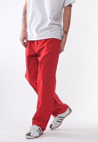 VINTAGE PAUL & SHARK CHINO PANTS TROUSERS 90S RED