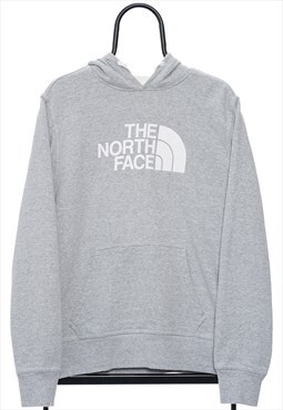 Vintage The North Face Grey Logo Hoodie Womens