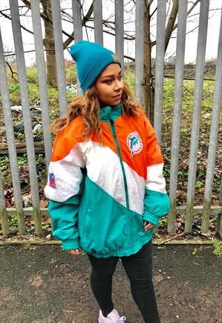 VINTAGE NFL MIAMI DOLPHINS PRO SPORT STARTER JACKET COAT