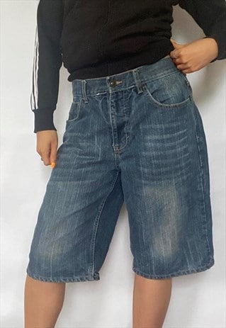 Vintage Y2k AVIREX Denim Jorts / Long Shorts 