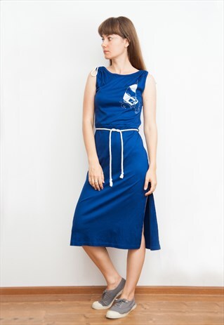 VINTAGE VERA MONT EASY JERSEY BEACH DRESS