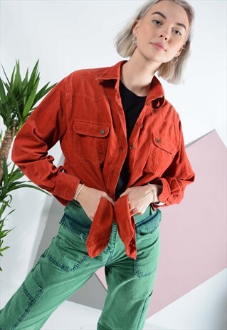 VINTAGE CORDUROY SHIRT IN RED