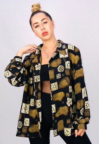 VINTAGE OVERSIZED PATTERN SHIRT