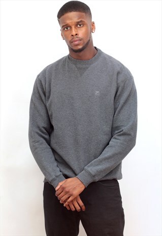 1990'S VINTAGE DARK GREY FILA SWEATSHIRT