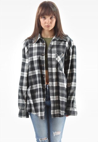 BLACK WHITE FLANNEL JACKET