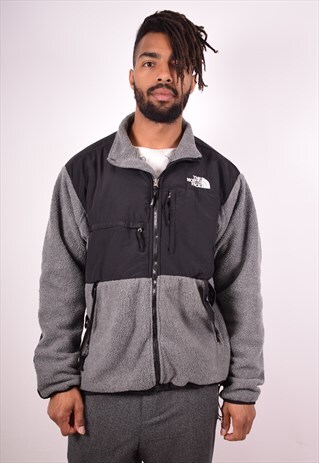 THE NORTH FACE MENS VINTAGE FLEECE JACKET LARGE GREY 90S