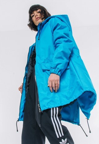 WARM WINTER COAT / PARKA IN TURQUOISE COLOUR