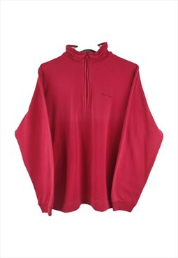 Vintage Champion Sweatshirt 1/4 zip in Red M