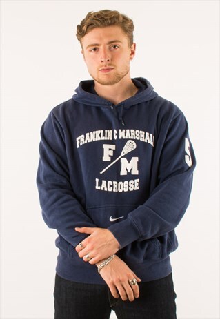 VINTAGE NAVY NIKE HOODIE PULLOVER