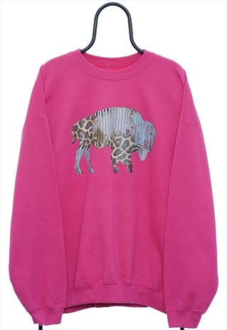 Vintage Graphic Pink Sweatshirt Womens