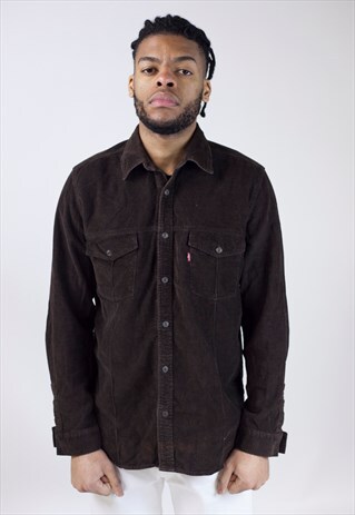 VINTAGE LEVI'S BROWN CORD SHIRT
