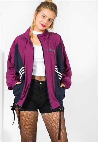 VINTAGE 80'S USA ADIDAS SHELL SPORT JACKET / S1568