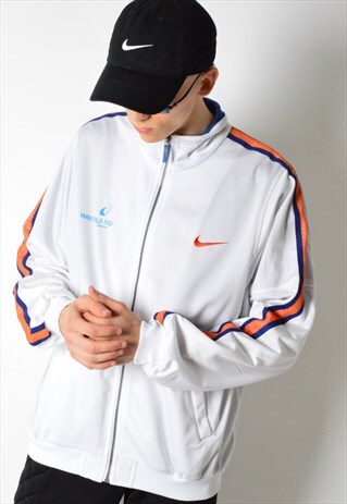 VINTAGE 90S WHITE NIKE TRACK JACKET