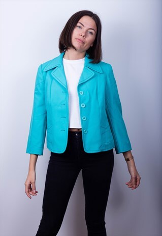 TURQUOISE VINTAGE BLAZER