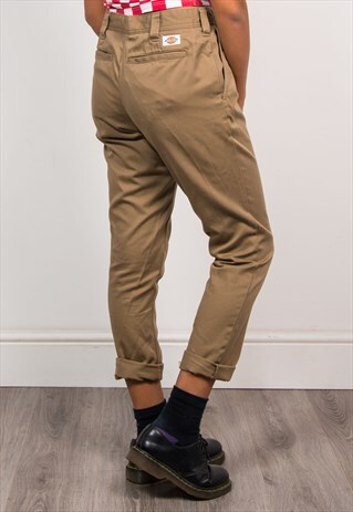 90'S VINTAGE LIGHT BROWN DICKIES REWORK TAPERED TROUSERS