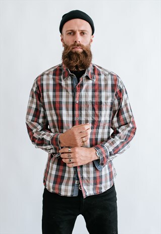 VINTAGE 90S GRUNGE CHECKERED SHIRT
